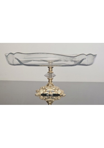 Atabey Home Bölmeli Servis Tabaği Döküm Ayakli Gold Detayli & Sunumluk & Kahvaltilik & Çerezlik 30cm