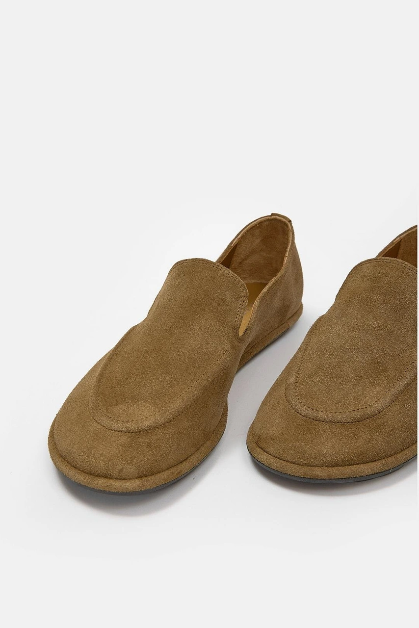 Moose Camel Süet Hakiki Deri Kadın Loafer CAMEL