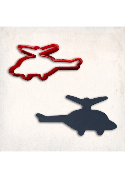 Helikopter Kurabiye Kalıbı Şekillendirici Kopat KIrmızı