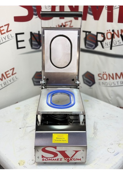 Sönmez Vakum Tekli 177 117 Oval Tabak Kapatma Makinesi Yemek Paketleme