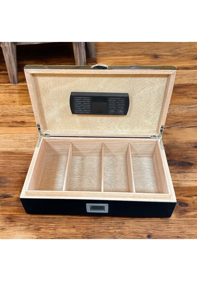 Lubinski İtaly Cuban Flag Humidor Puro Kutusu Siyah 80's