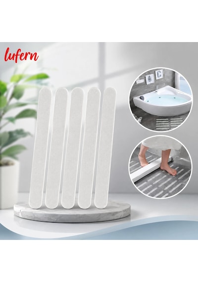 Güçlü Yapışkanlı 6'lı Kaydırmaz Bant Seti 2x38 Cm Nemli Alanlar İçin Banyo Duş Merdiven Islak Kaygan