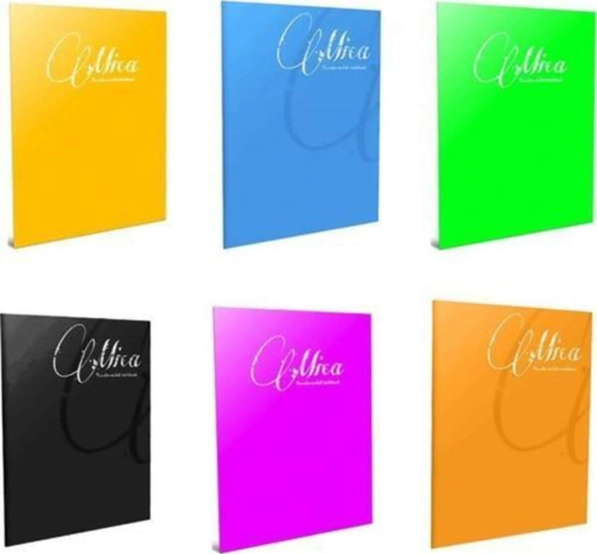 Mica Tel Dikişli Plastik Kapak Defter A5 60 Yaprak Çizgili 6'lı Karışık
