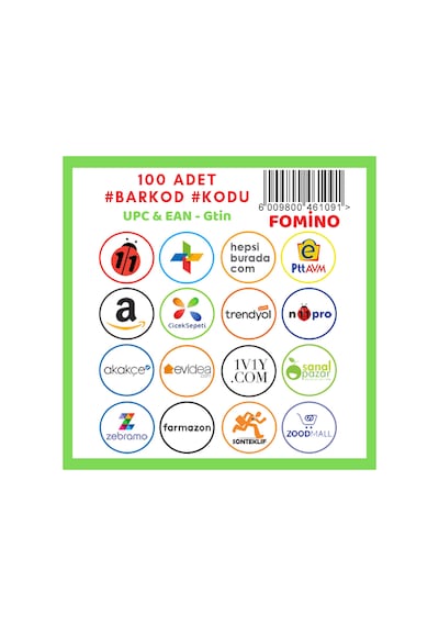 100 Upc Barkod Kodu Ean Barkod Kodu Numaraları Gtin Eticaret
