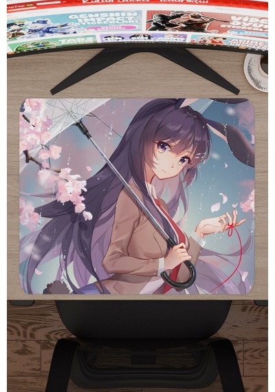 Bunny Girl Senpai Anime V4 - 48x40 Xl Gaming Kauçuk Kaymaz Taban Mouse Pad Fare Altlığı