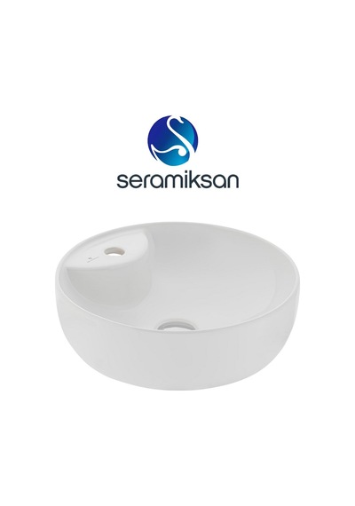 Seramiksan Sole 42 CM Tezgah Üstü Lavabo Batarya Delikli