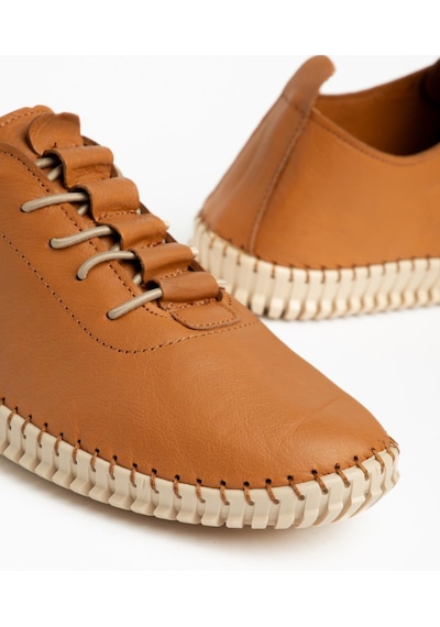 Suins Ramia Model Hakiki Deri Yumuşak Kadın Günlük Spor Ayakkabı Sneaker Taba