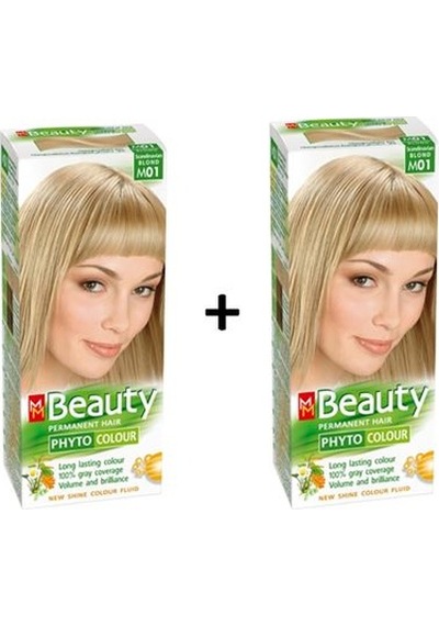 Mm Beauty Bitkisel Saç Boyası Platin Kumral M01 -  (2 Adet) (440707559)