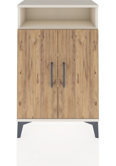Arges Komodin 3 Raflı 2 Kapaklı 60x30x96 Aytaşı-çam Aytaşı