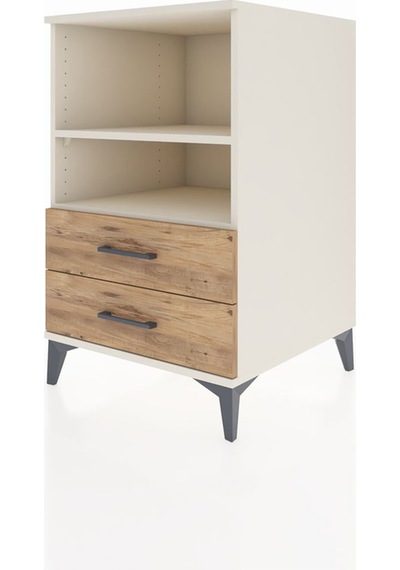 Kronos Komodin 2 Raflı 2 Çekmeceli 60x59x96 Aytaşı-çam Aytaşı