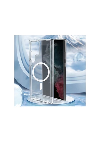 Samsung Galaxy Uyumlu S23 Ultra Kılıf Tacsafe Wireless Kapak Şefaf Şefaf-colr65779