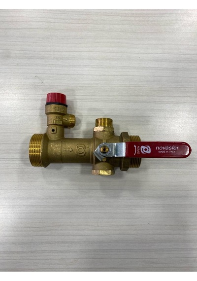 Üç Yollu Vana 1.1/2" Emniyet Ventilli Çek Valfli Novasfer Marka