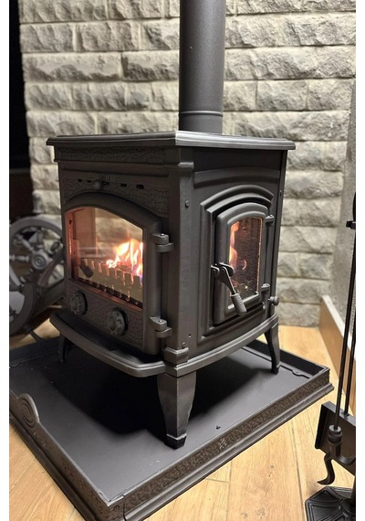 Flame Stove Fs-014yk Sirius Ultra Yan Kapaklı Pik Döküm Odun Kömür Sobası