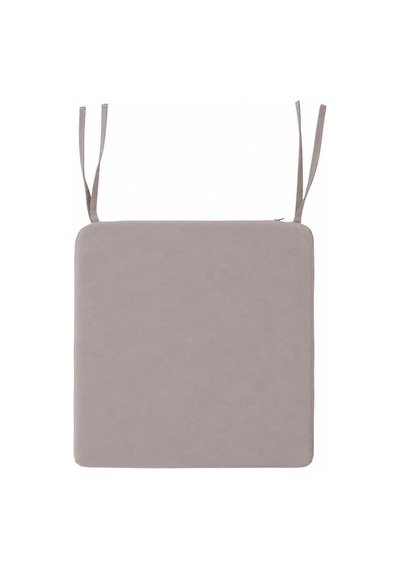 Sandalye Oturum Minderi Renkli 40x40x4 Bağcıklı Çıkarılabilir Kılıflı Su İtici Açık Gri 4'lü Diğer