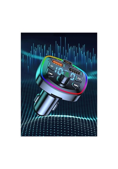 Pdateknoloj Q7 Pd 20w Araç Fm Transmitter 5.3 Bluetooth Araç Kiti 2usb Port, 1type-c Hızlı Şarj Çıkışlı Çakma