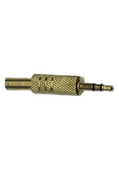 3.5mm Stereo Erkek Jak Altın Kaplama Metal Kasa Ses Kablosu Tamir Konnektörü Kulaklık Aux Uç Gold