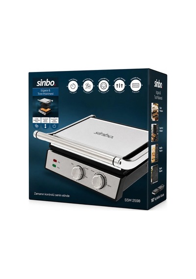 Lb Izgara Ve Tost Makinesi 4 Dilim Yapışmaz Yüzey 2000w Ssm-2598