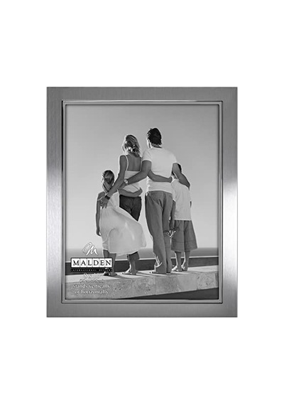Ayrex Designs Uptown Mat Gümüş Gümüş Moda Metal Çerçeve 8x10 Gümüş