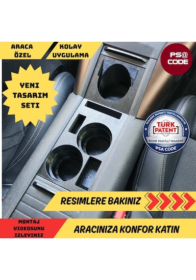 Yeni Tasarım Citroen Berlingo-peugeot Rifter-proace City-fiat Doblo-opel Combo Uyumlu Set Bardaklık 1