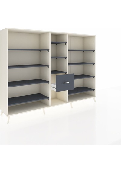 Hyperion Dolap 11 Raflı 3 Çekmeceli 220x44x163 Aytaşı-antrasit Aytaşı-antrasit Hyperion Dolap 11 Raflı 3 Çekmeceli 220x44x163 Aytaşı-antrasit Aytaşı-antrasit