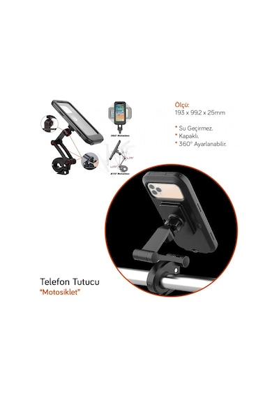 Carub Motosiklet Telefon Tutucu Su Geçirmez Br5901961