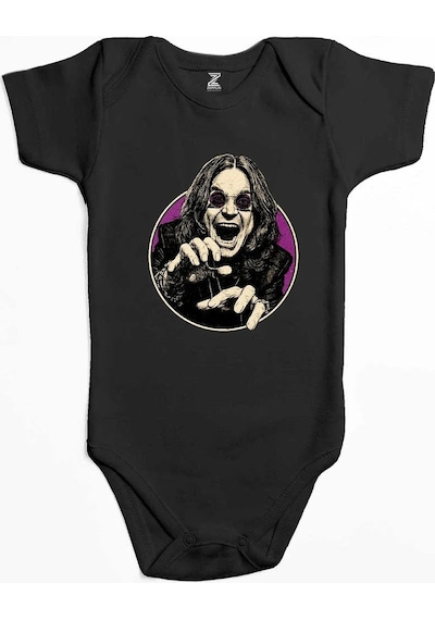 Zepplin Giyim Ozzy Osbourne Portre Mavi Bebek Body Zıbın