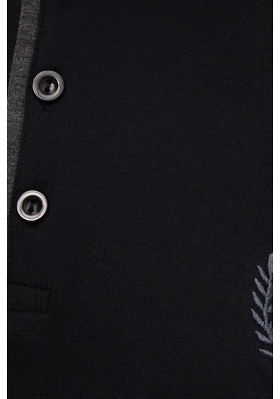 Tudors Erkek Standart Fit Normal Kesim %100 Pamuk Bisiklet Yaka Beli Lastikli Antrasit Pijama Takımı-37943 Antrasit
