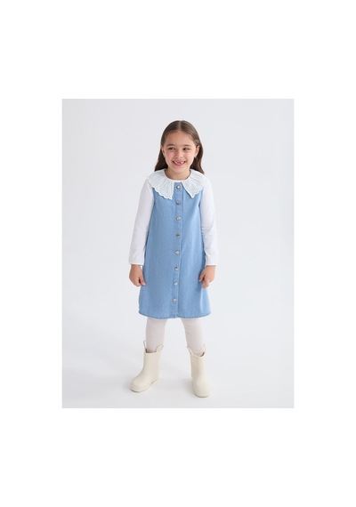 LC Waikiki Alıta Cıty Farkıyla Lcw Kids İndigo Denim Düz Kız Çocuk Elbise İndigo - 928242611 İndigo LC Waikiki Alıta Cıty Farkıyla Lcw Kids İndigo Denim Düz Kız Çocuk Elbise İndigo - 928242611 İndigo