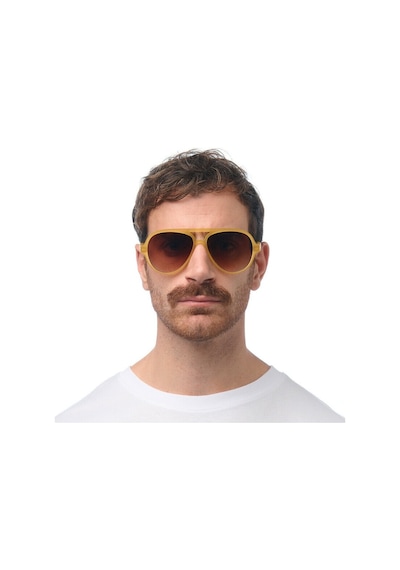 Okkia Alessio Unisex Güneş Gözlüğütransparan Sarı / Lens: Kahverengi Degrade Sarı