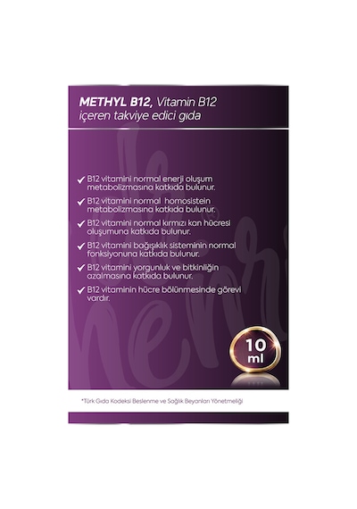 Dr. Henri Methyl B12 içeren Takviye Edici Gıda 10 ML