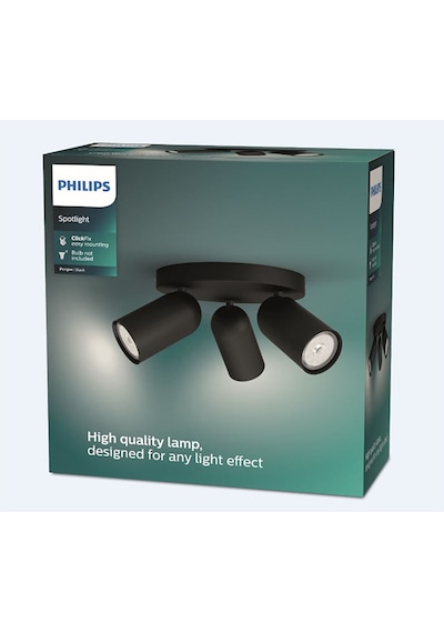 Philips Pongee 3'lü Siyah Spot