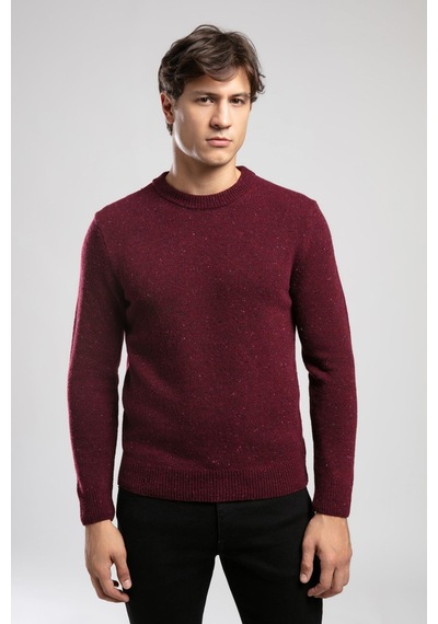 Lee Cooper Jos Erkek O Yaka Kazak Mor Mürdüm-21059 Mürdüm