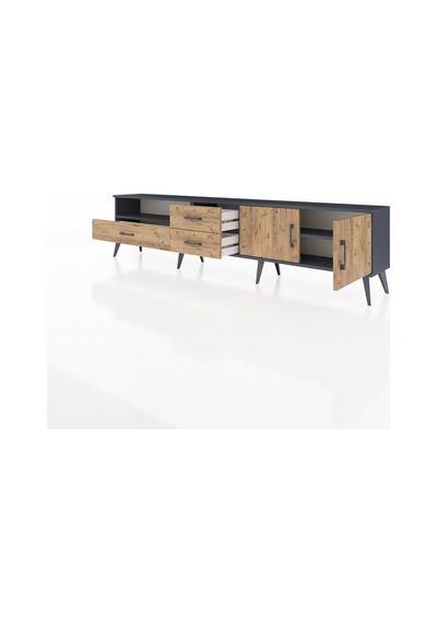 Arges Tv Ünitesi 2 Raflı 3 Çekmeceli 2 Kapaklı 220x30x51 Antrasit-çam Atlas Çam/atlas Çam - Antrasıt Arges Tv Ünitesi 2 Raflı 3 Çekmeceli 2 Kapaklı 220x30x51 Antrasit-çam Atlas Çam/atlas Çam - Antrasıt