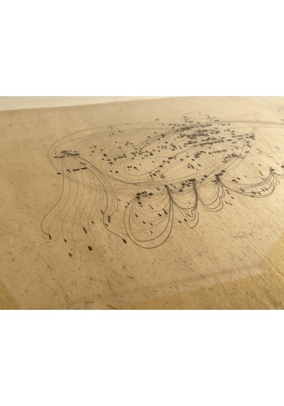 Asemic Sound Mappings Sergisi Asemik Resmi 31x66 cm 007