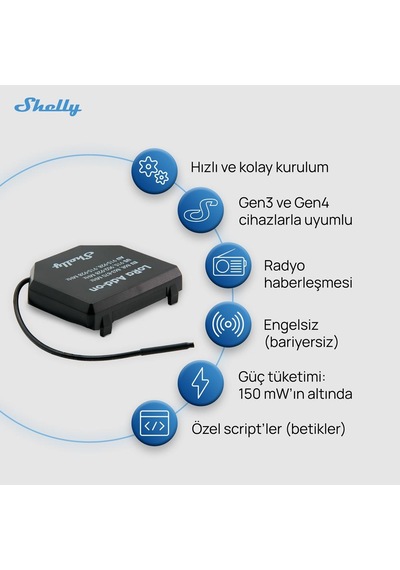 Shelly Lora Add-on Uzun Menzilli İletişim Modülü