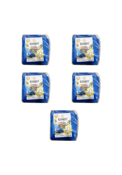 Emek Çadır Kumaşı Branda Tente Uv Güneşlik Gölgelik Koruma Yağmur Su Geçirmez - 4x6 Metre - 5 Paket