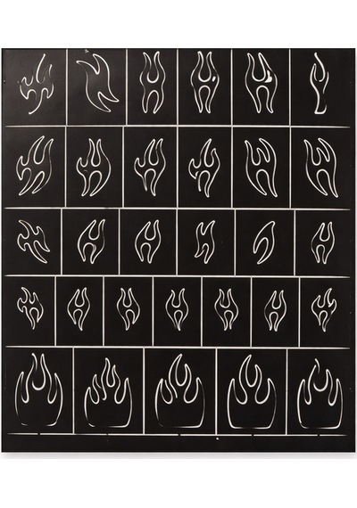 Airbrush Alev Desen Nail Art Şablonu Flame Effect Serisi