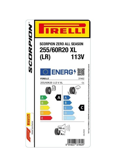 Pirelli 255/60R20 113V XL Scorpion Zero All Seasons Lr Dört Mevsim Lastiği 2024