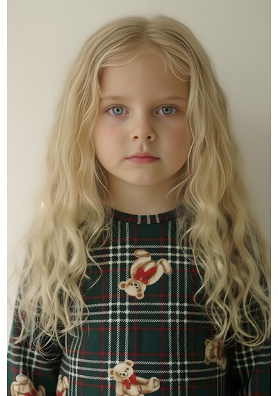 Esila Kids Kız Çocuk Pijama Takımı Uzun Kollu Ayıcık Desenli Yeşil
