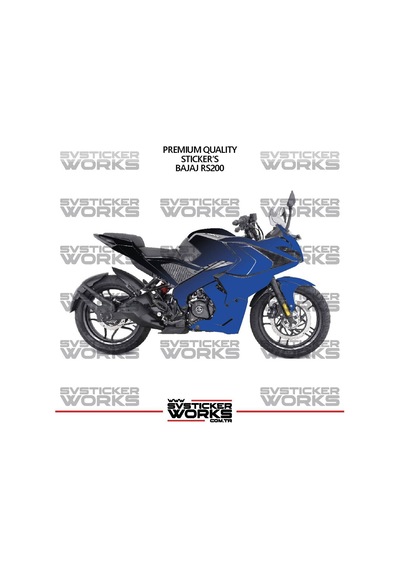 Bajaj Rs200 Kaplama Sticker Çift Renk Motor Kaplama Modeli Hazır Kit Yüksek Kalite 09649672