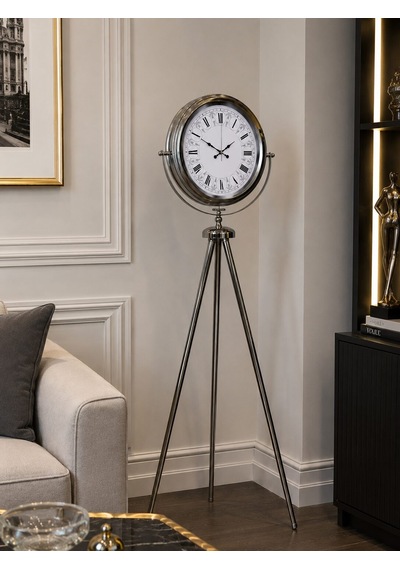 Krom Saray Zarafeti 150 X 45 Cm Metal Tripod Ayaklı Saat