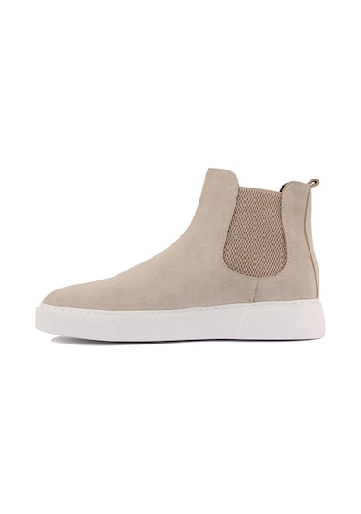 Shoetyle - Bej Hakiki Deri Süet Erkek Chelsea Bot 250-041 -1165 Bej