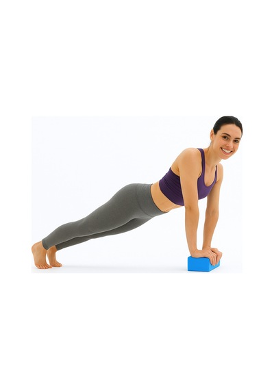 Evapera Çiftli Tatlısert Eva Yoga Blok Pilates Bloğu Eğimli Kenar Kaymaz Yüzey Denge Blokları Mavi Mavi