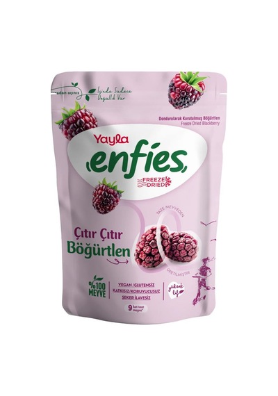 Yayla Enfies Freeze Dried Dondurularak Kurutulmuş Çıtır Meyve-böğürtlen 15 Gr 10 G