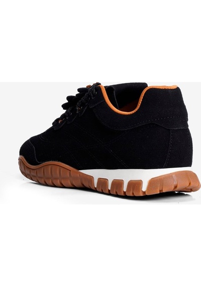 Mubiano Kadın Süet Sneaker Çiçek Aksesuarlı Günlük Spor Ayakkabı Nira Siyah