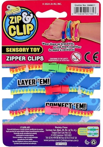 4785 Zıp Clip Zipper Clips 3lü -sunman