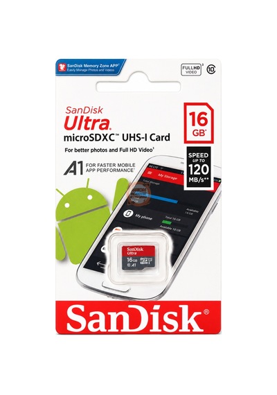 Sandisk Ultra Micro Sd 16gb Class 10 Uhs-ı 120mb/s Hafıza Kartı