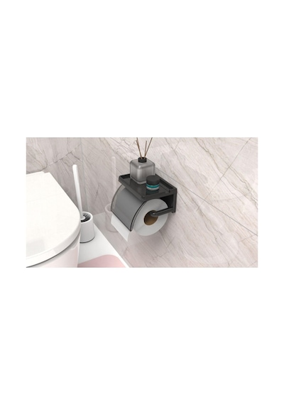 Yapışkanlı Kapaklı Tuvalet Kağıdı Askısı Banyo Tuvalet Kağıtlığı Aparatı Peçetelik Organizer Pl Diğer