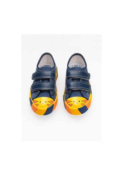 Tiger Cırtlı Kanvas Ortopedik Sneakers Lacivert