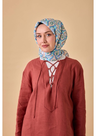 Silk Home Twill İpek Eşarp 11470-06 Bebe Mavi, Mocha Mousse, Turkuaz, Vizon, Beyaz